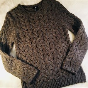 H&M Brown Chunky Knit Sweater